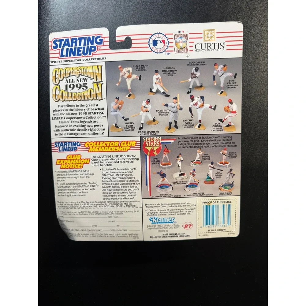Kenner Starting Lineup 1995 Cooperstown Harmon Killebrew Minnesota Twins Figure